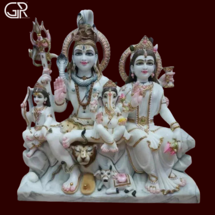 Marble Shiv parivar Murti
