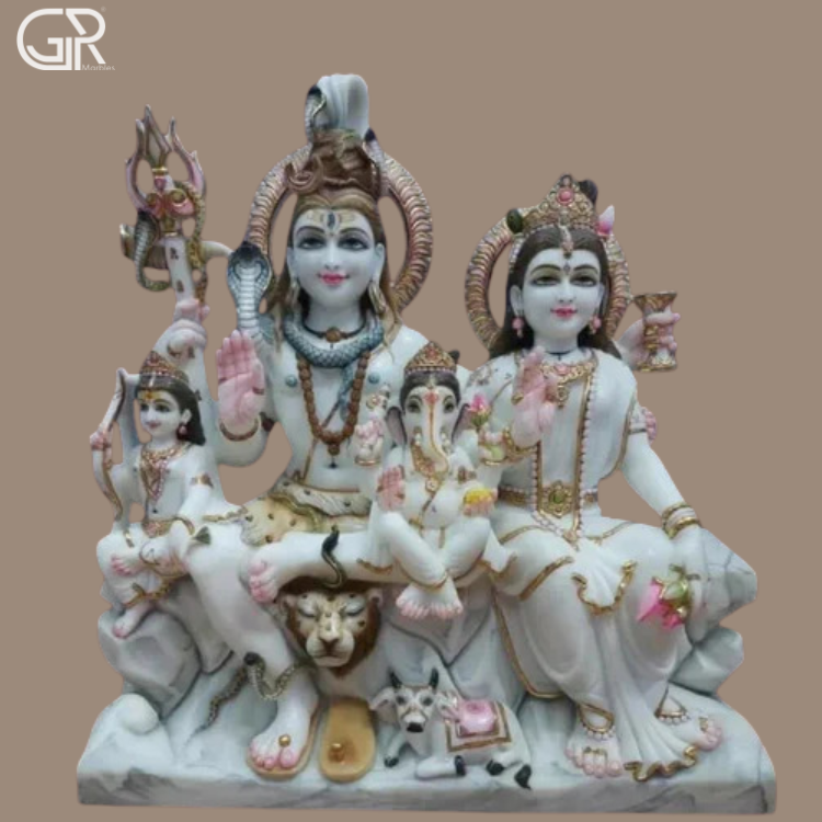 Marble Shiv parivar Murti