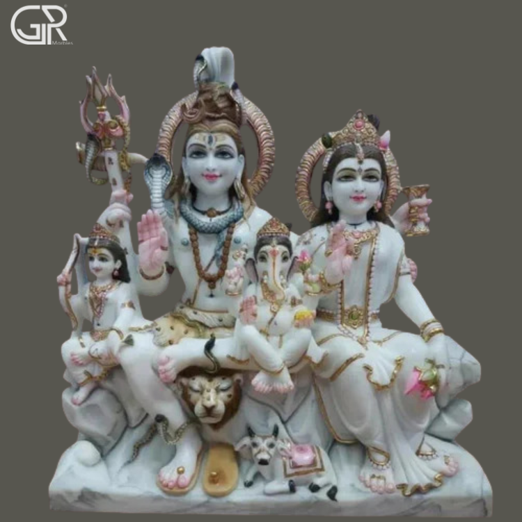 Marble Shiv parivar Murti
