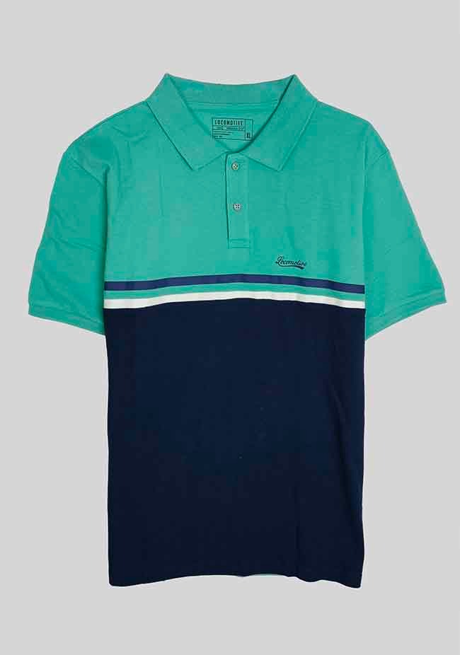 M11634 | LOCOMOTIVE Mens Striped Polo