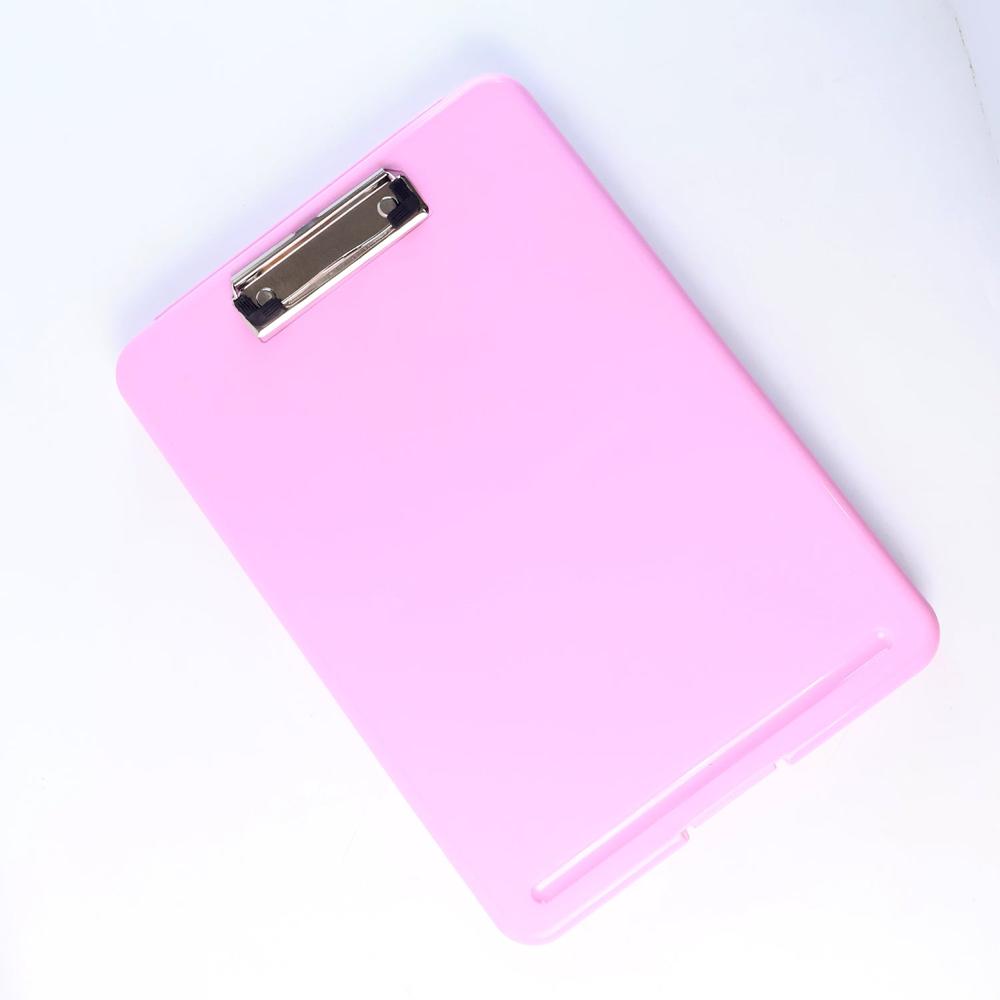 A4 Size Hard Plastic Clipboard File Folder (1 Pc) - Color: Mix