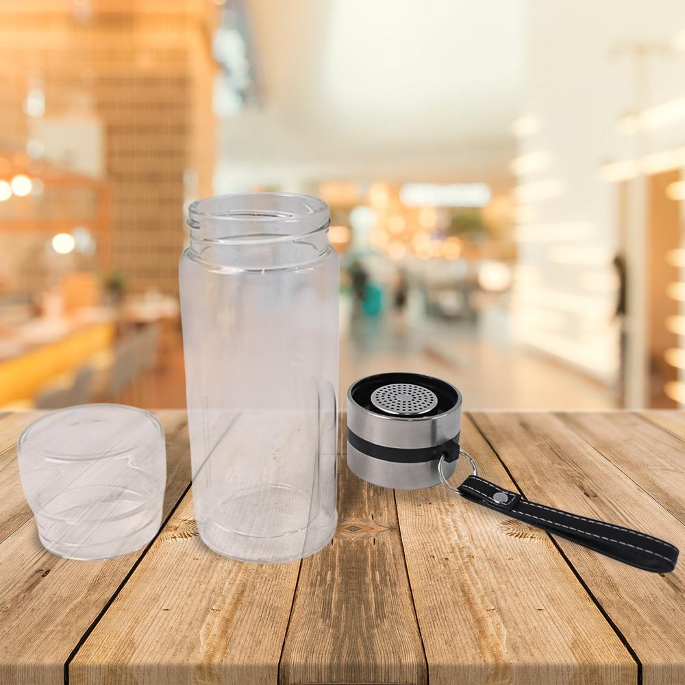 Glass Tea Infuser Bottle. Double Wall Outdoor sport Glass water bottle (550ml)