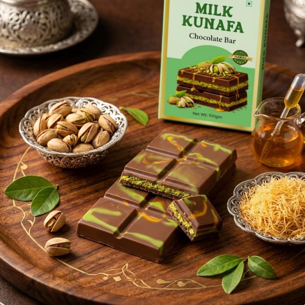 Milk Kunafa Chocolate Bar