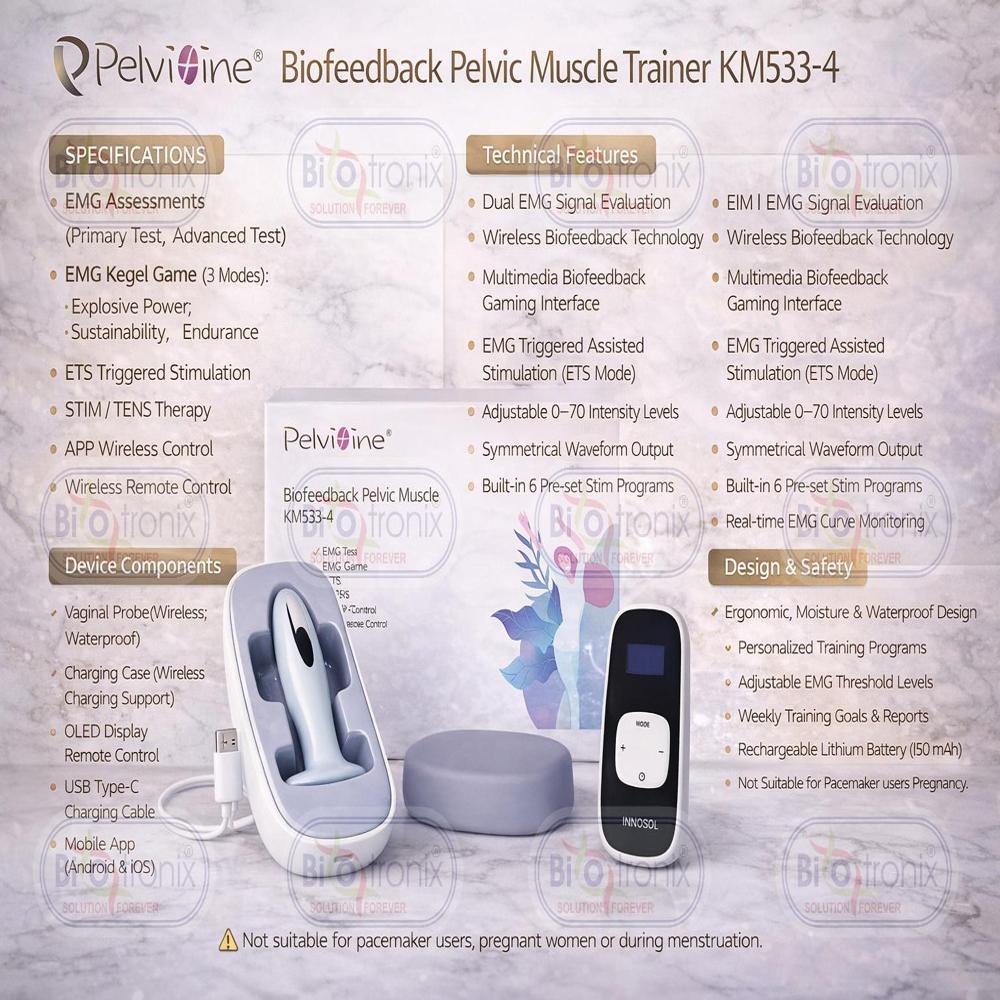 Advanced Women Pelvic Therapy Machine with Digital EMG Monitoring