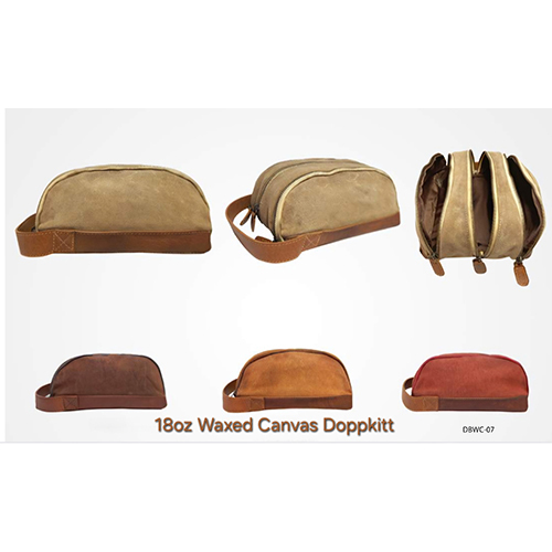 DBWC-07 18oz Waxed Canvas Doppkitt Bags