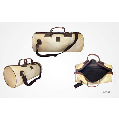 Canvas Bag with Leather Trims