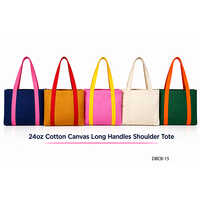 Dbcb-15 24oz Cotton Canvas Long Handle Shoulder Tote Bags