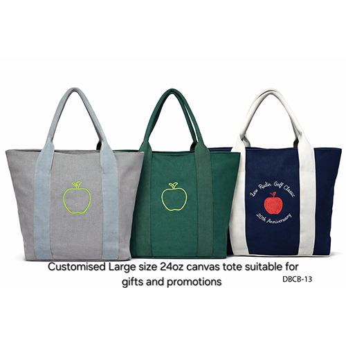 DBCB-13 Customized Large Size 24oz Canvas Tote Bags