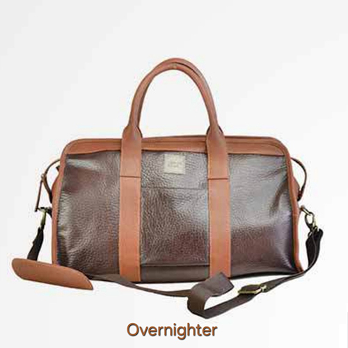 Leather Men Overnighter Bag
