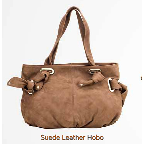 Deluxe Suede Leather Hobo Bag