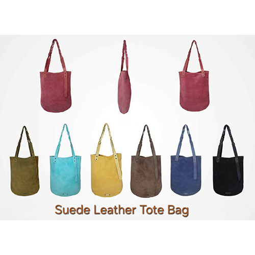 Suede Leather Tote Bag