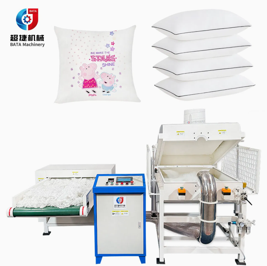 Automatic Pillow Making Production Line Polyester Fiber Opening Machinery Cushion Fibre Cotton Stuffing Filling Machine