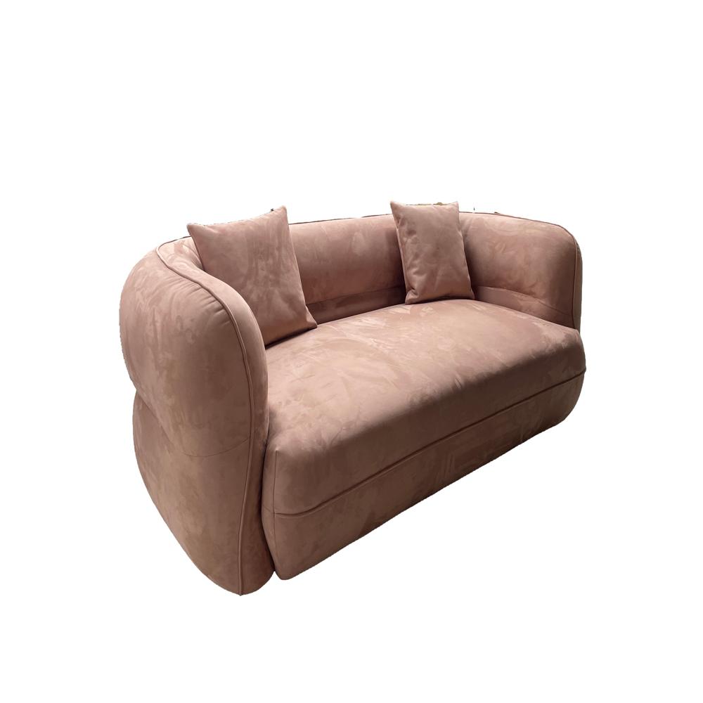 Claude Sofa, Italian Minimalist White Boucle Curved Sectional