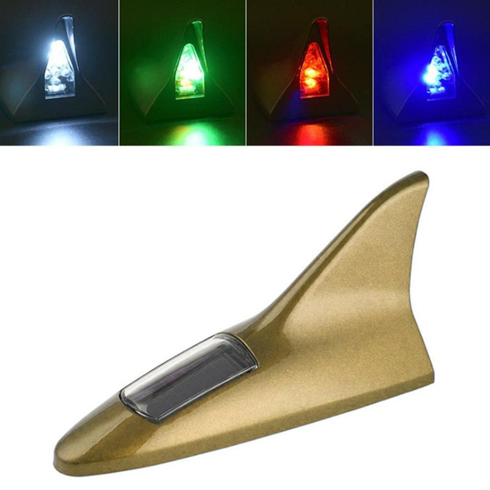 Solar Sh-ark Fin LED Signal Antenna Light for Car Roof Decoration