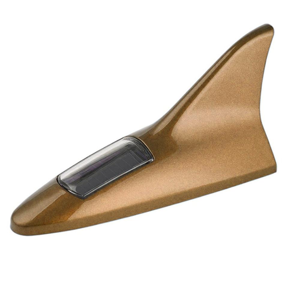 Solar Sh-ark Fin LED Signal Antenna Light for Car Roof Decoration