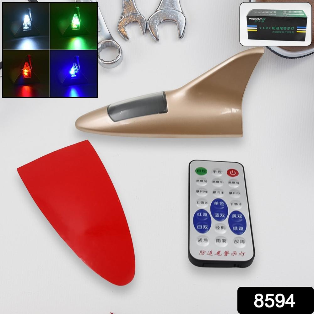 Solar Sh-ark Fin LED Signal Antenna Light for Car Roof Decoration