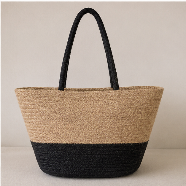 Hand Held Jute Bag - Color: Brown