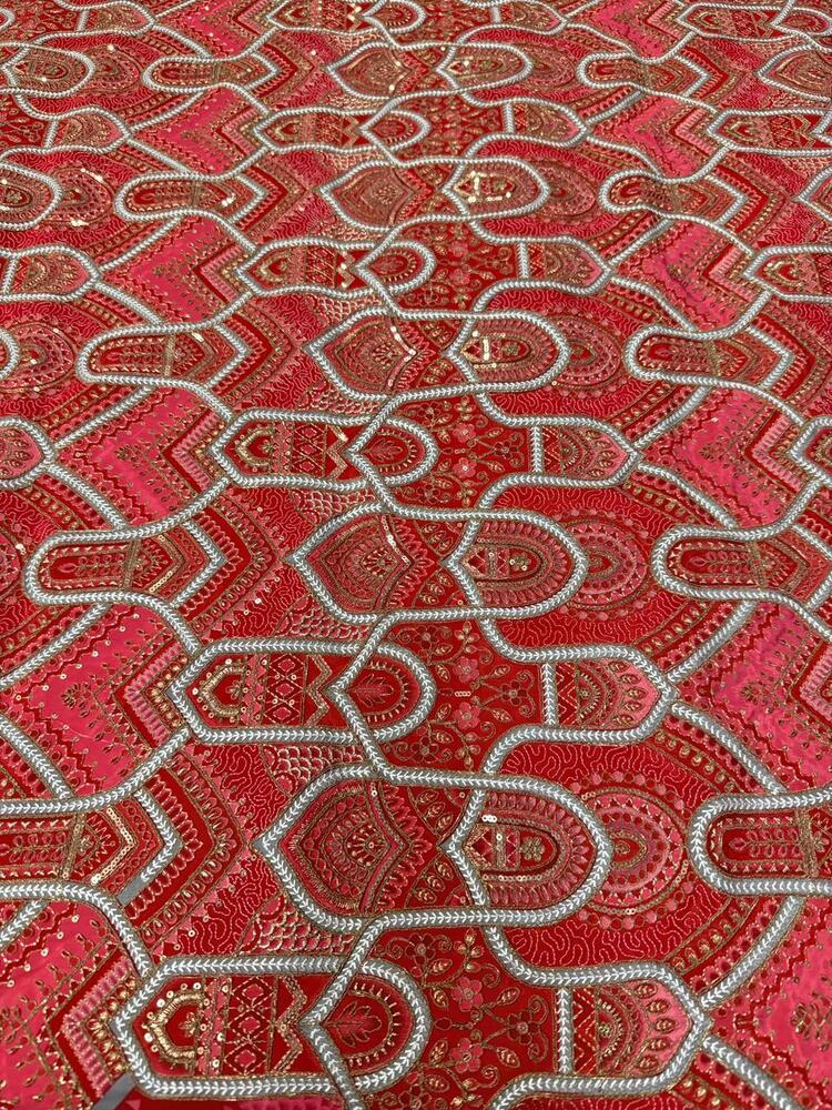 Natural Crepe Position Print Fabric