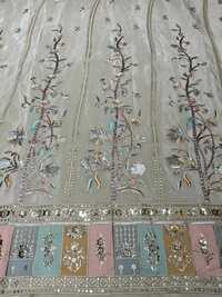 Tissue Jari Fabric Embroidery