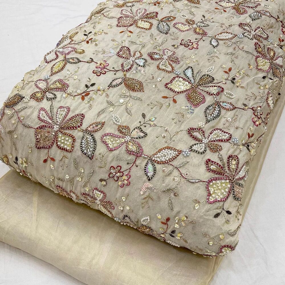 Embroidery Tissue Jari Fabric