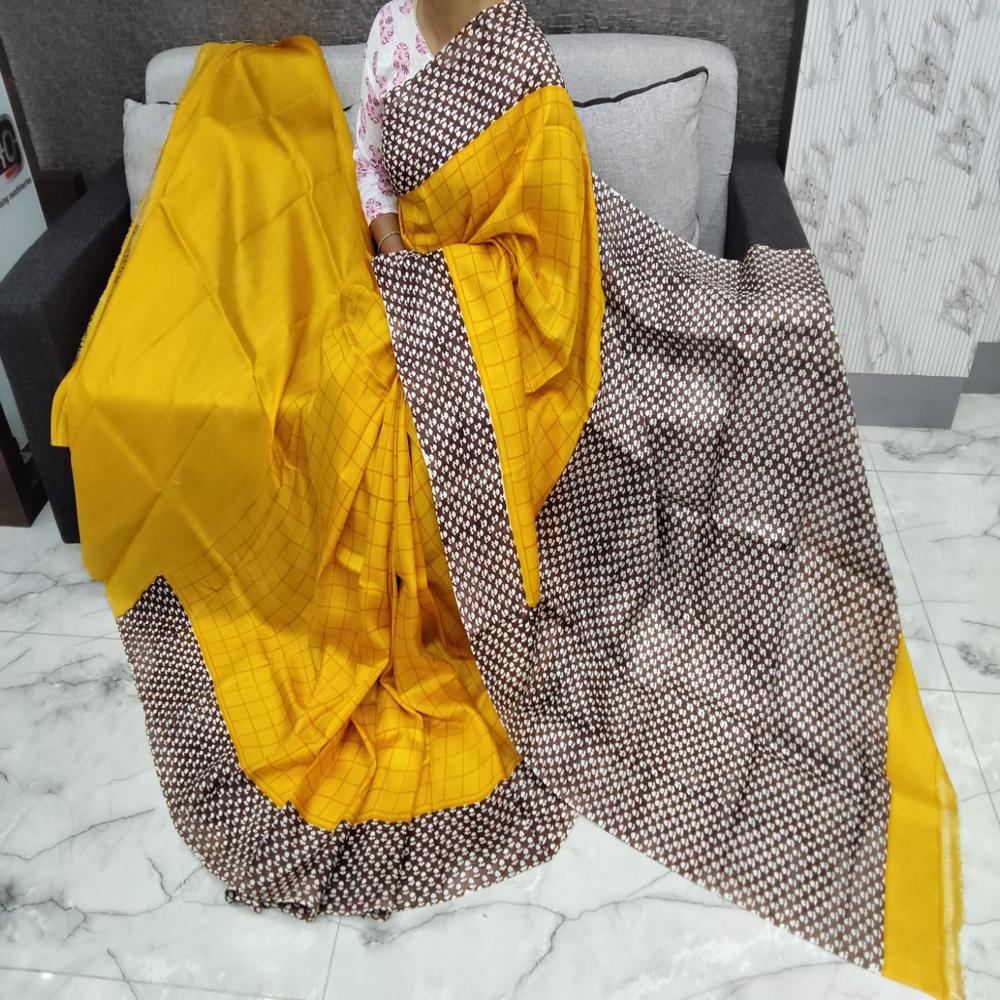 PURE SILK HAND PRINTED SAREES