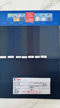 Blue Lycra Blended Corporate Uniforms Fabrics
