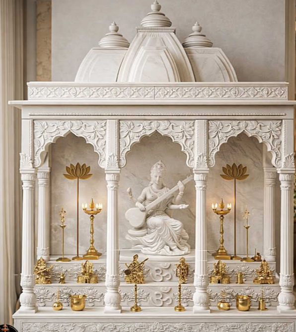 Designer Marble Home Temple - Color: White