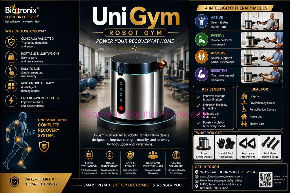 UniGym Robot Gym for Physiotherapy Rehabilitation and Recovery