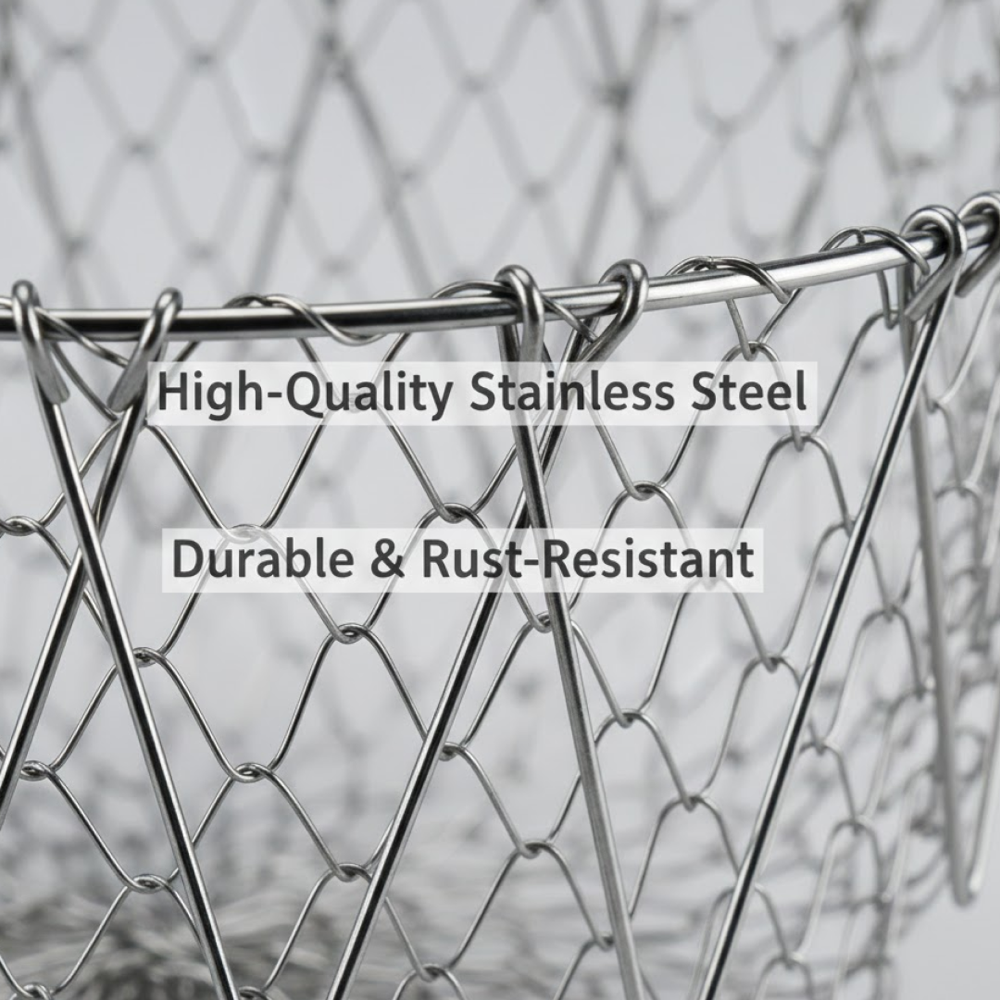 Foldable Strainer Chef Basket - Color: Mix
