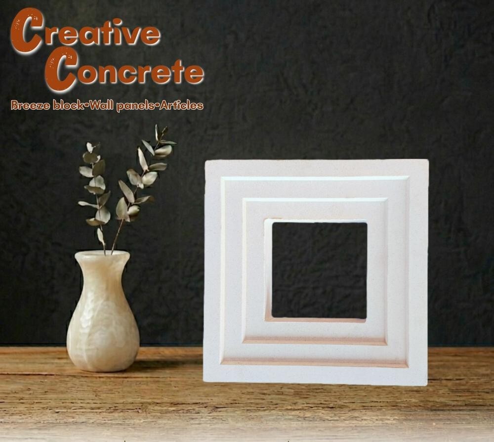 Field Square Breeze Block - Cement Sand Aggregate, 200x200 mm, Grey White | Lightweight, Fire Resistant, Sound Insulation, Weather Resistant