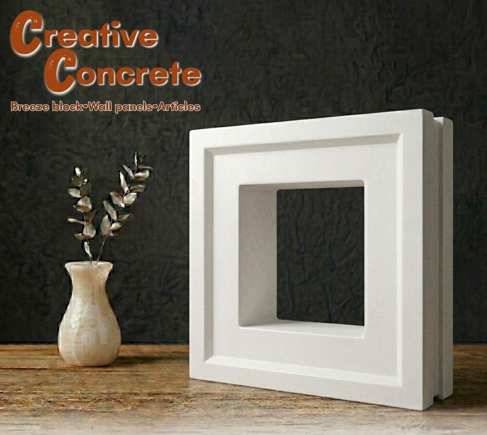Space Breeze Block - Standard Grade Concrete, 200x200x65mm, Grey White | Durable, Decorative, Weather Resistant, Thermal Insulation, Natural Light Passage