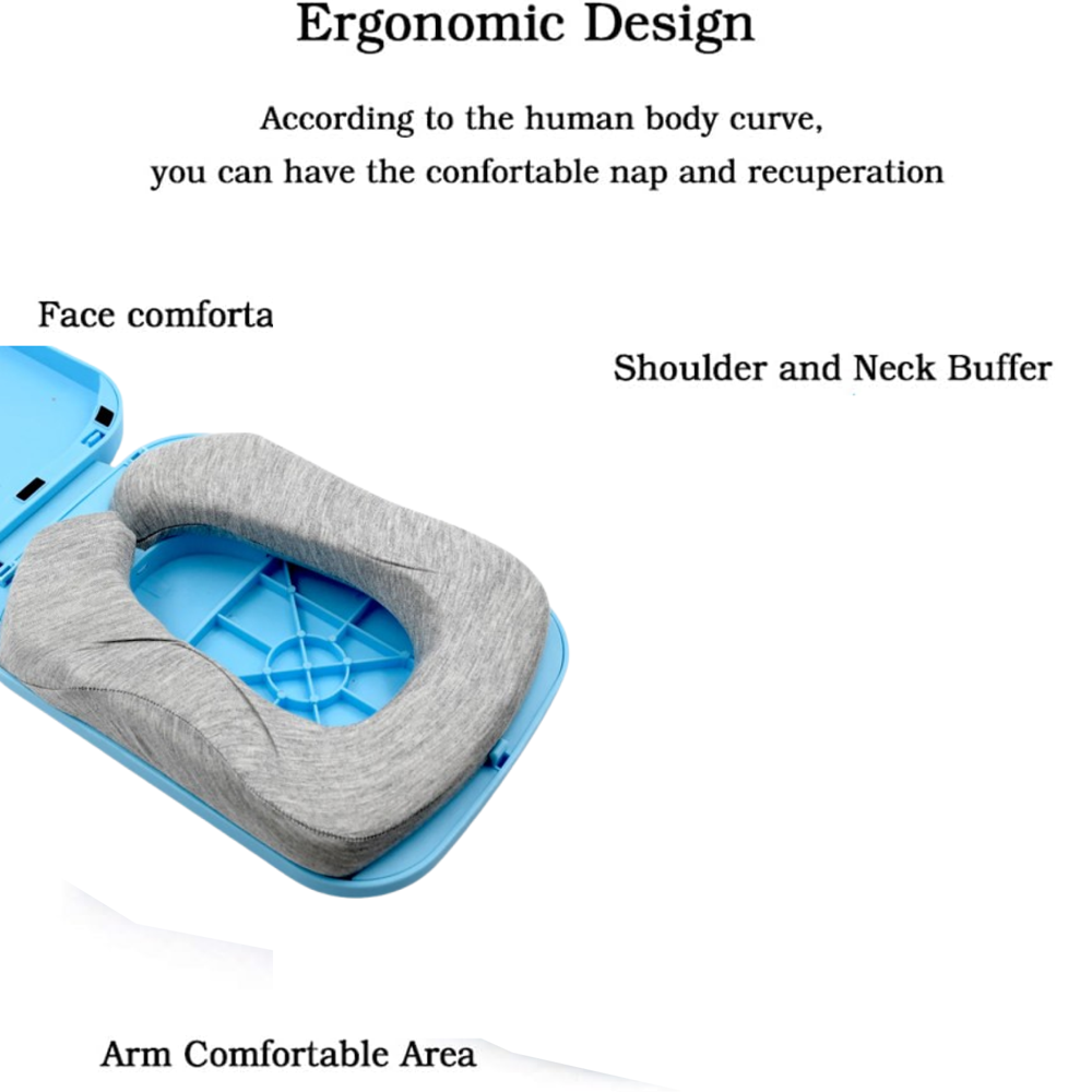 Foldable Soft Nap Doughnut Pillow  Slow-Rebound, Portable Head Cushion Kids & Office