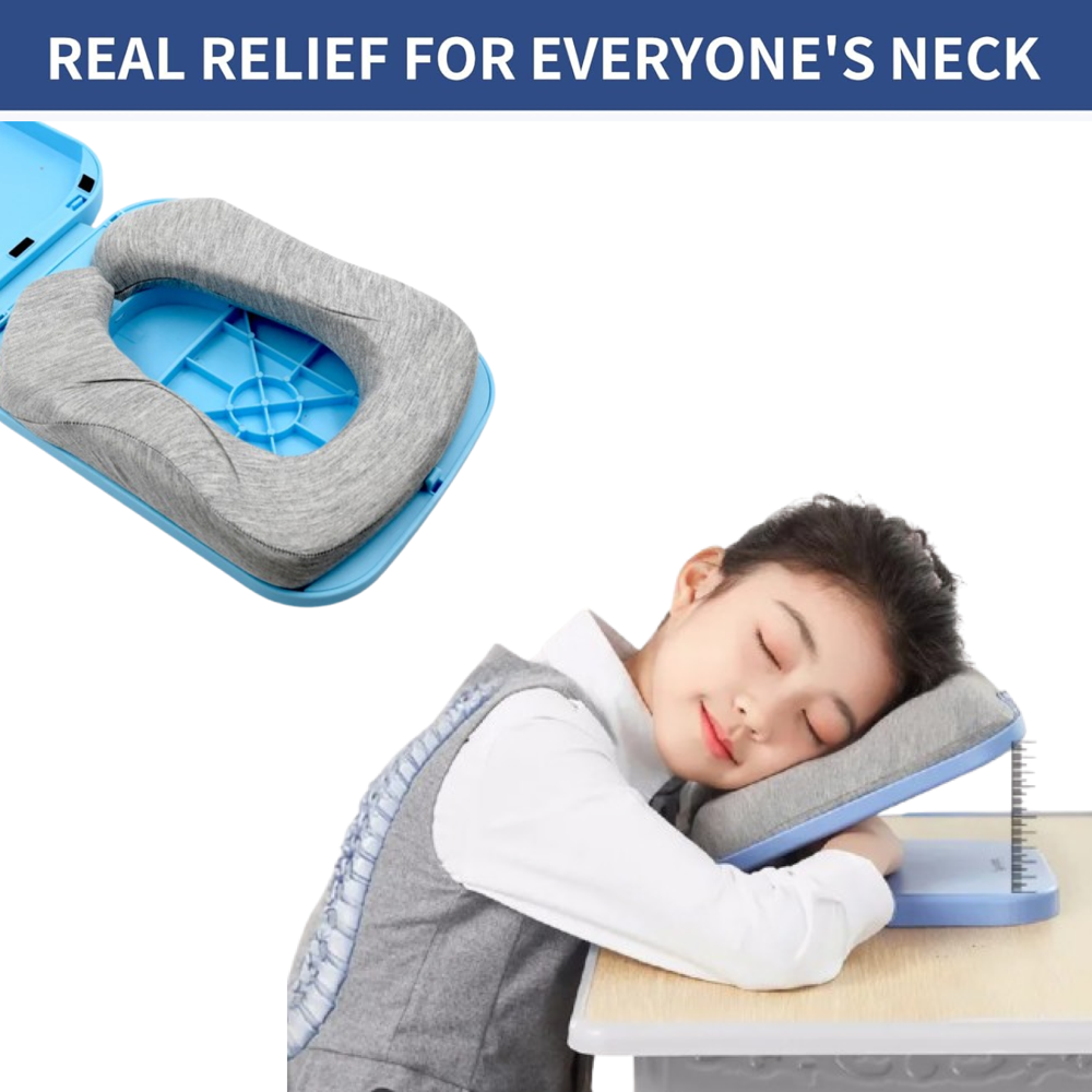 Foldable Soft Nap Doughnut Pillow  Slow-Rebound, Portable Head Cushion Kids & Office