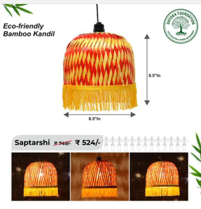 Handmade Diwali Bamboo Kandil 