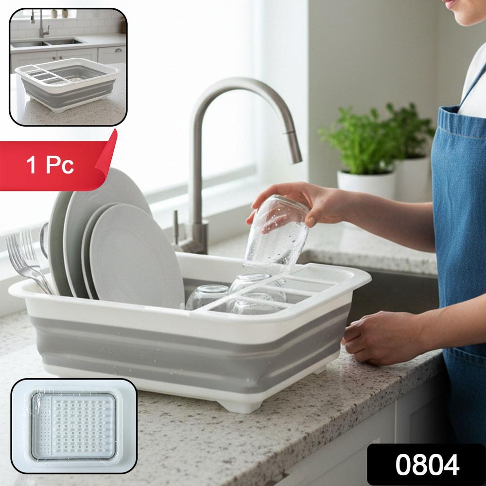 Foldable Plastic Dish Drying Rack (1 Pc) - Color: Mix