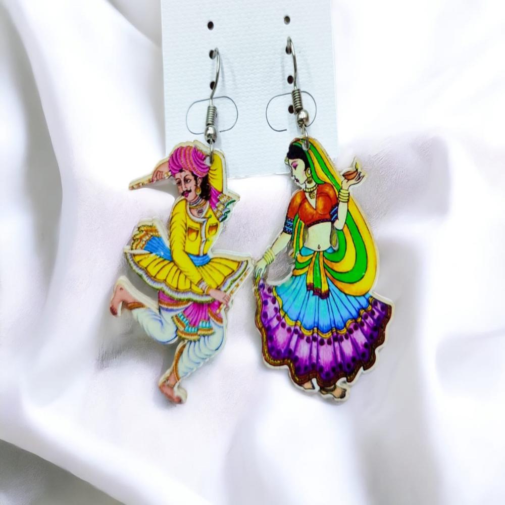 Navratri Special Earring - Color: Red