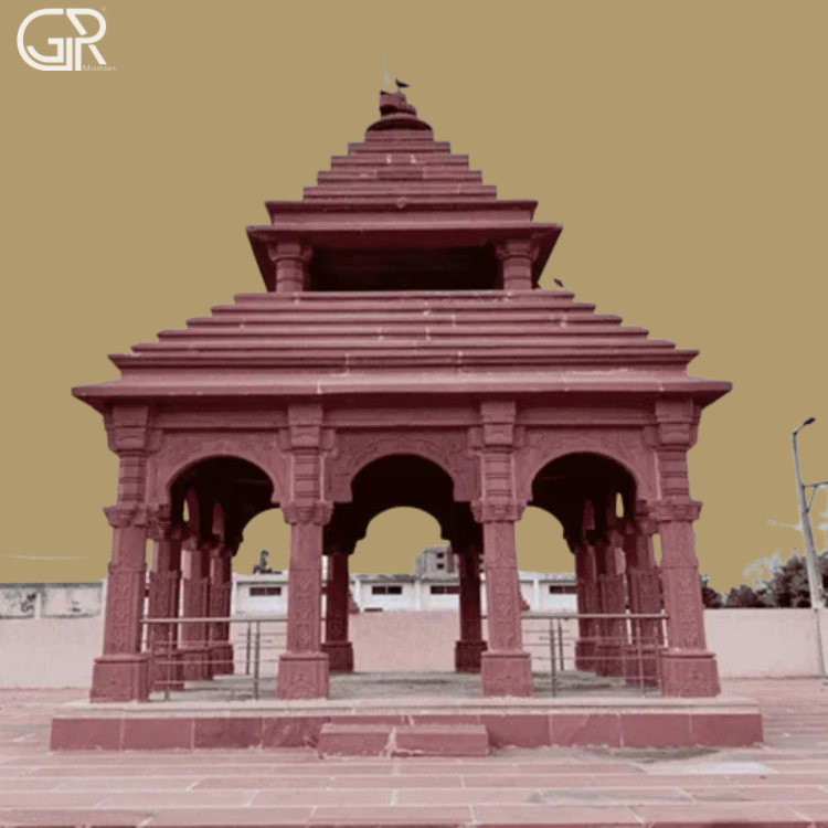 Traditional Outdoor Red Sandstone Temple