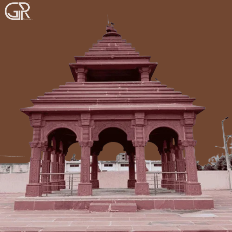 Traditional Outdoor Red Sandstone Temple