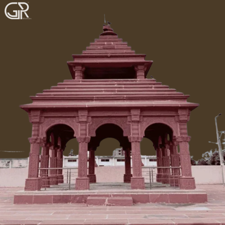 Traditional Outdoor Red Sandstone Temple