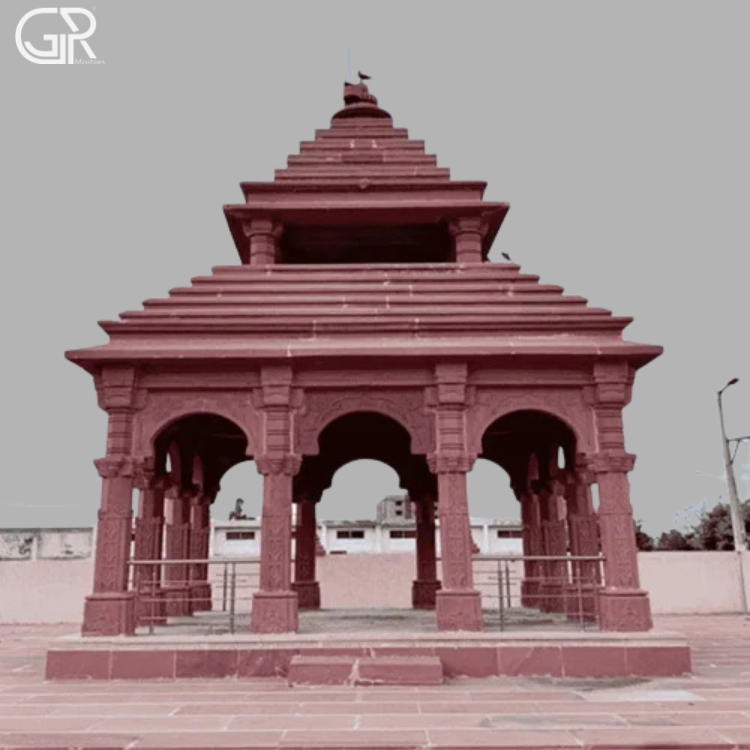 Traditional Outdoor Red Sandstone Temple