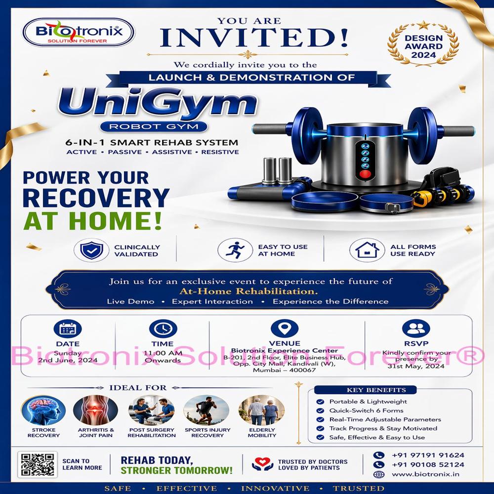 UniGym Portable Rehabilitation Robot Gym for Home and Clinic Use