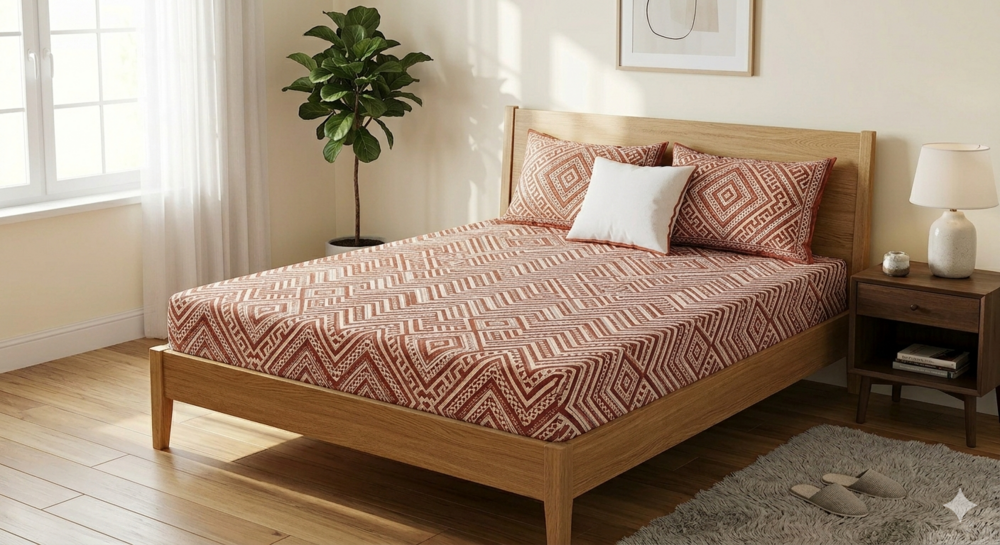 17x27 Inch Floral Printed Bedsheet