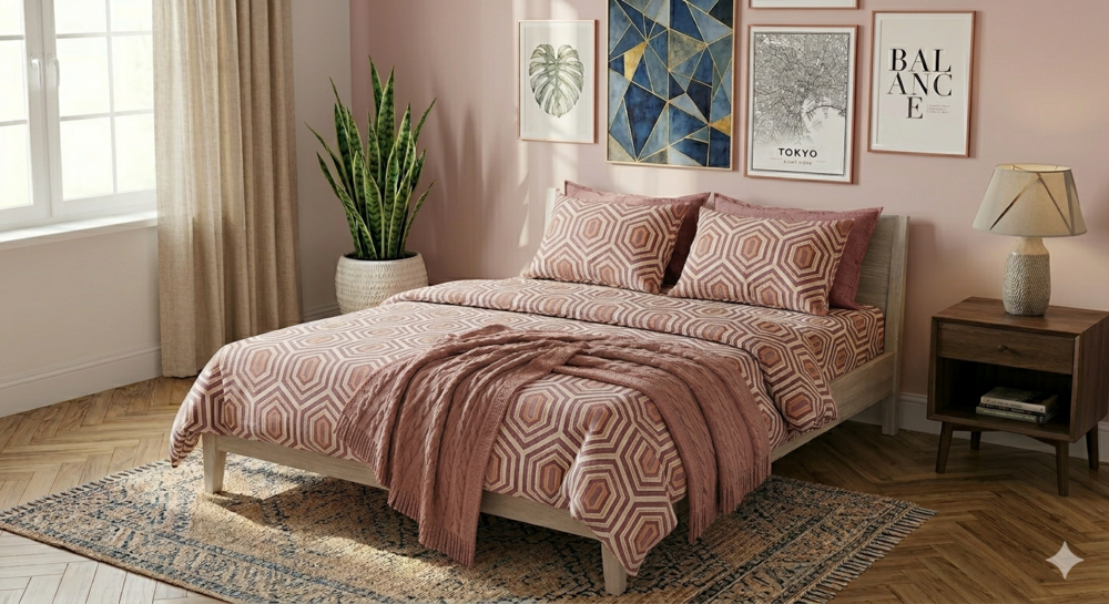 17x27 Inch Floral Printed Bedsheet