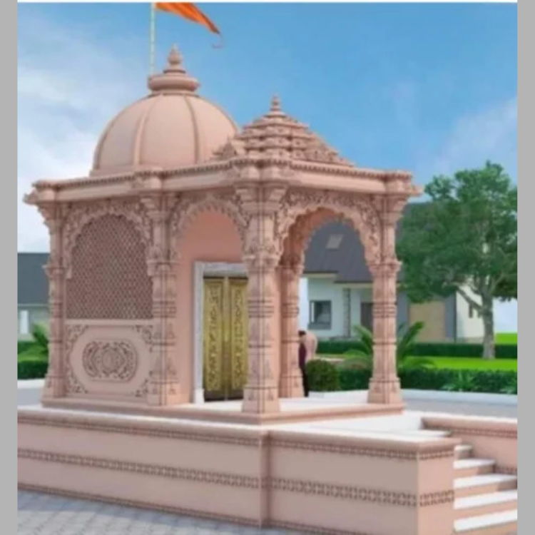 sandstone pink stone temple