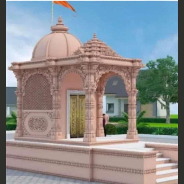 sandstone pink stone temple