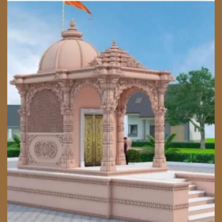 sandstone pink stone temple