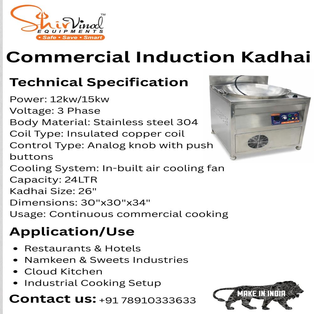 Commercial Induction Fryer Kadai