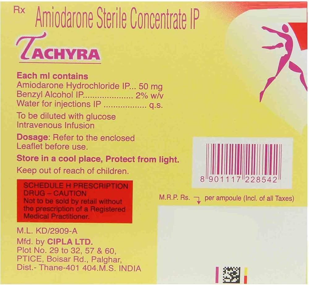 Amiodarone 150 Mg 3 Ml Injection