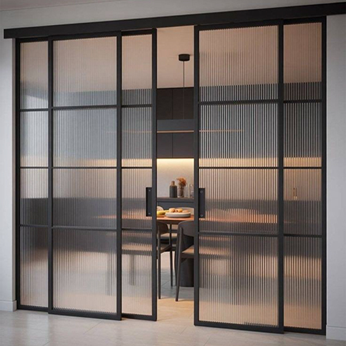 16 X 45 Sliding Black Door Partition