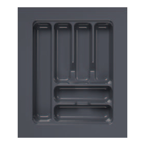 450X535mm Anti Skid Dark Grey Glossy PVC Cutlery Tray